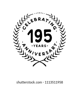 195 years design template. 195th vector and illustration.