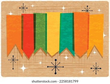 1950-1960s Retro Style Abstract Grunge Background