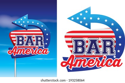 1950s style of advertising isolated on a white background, vector available