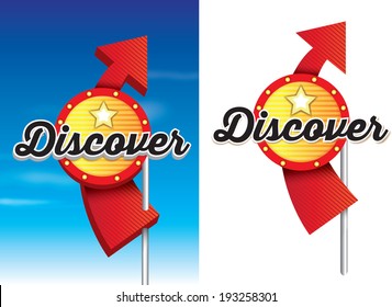 1950s style of advertising isolated on a white background, vector available