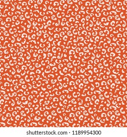 1950s Style Ditsy Flower Seed Pattern Seamless Vector, Drawn Sprinkles Confetti Illustration for Summer Fashion Prints, Trendy Home Decor, Retro Packaging, Vintage Stationery, Red Background Gift Wrap