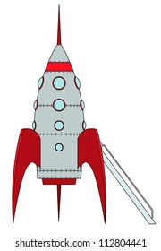 1950's style rocket ship.