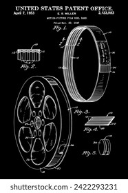 1953 Motion picture film reel patent