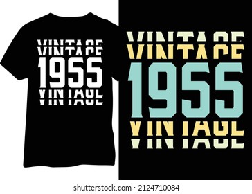 1955 birthday year design, 1955 typography design for t-shirts, posters, mugs, etc.
