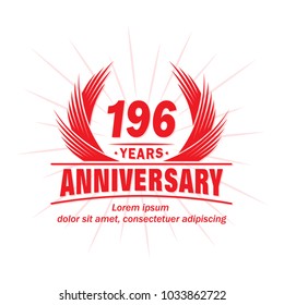 196 years vector and illustration template