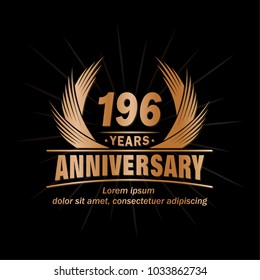 196 years vector and illustration template