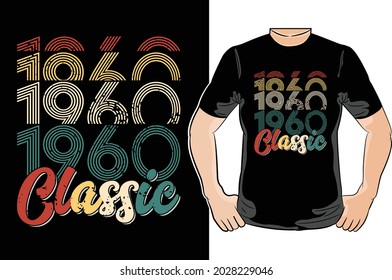 Diseño de camisetas clásicas de 1960 - Gráfica vectorial, afiche tipográfico, vintage, label, badge, logo, icono o camiseta
