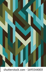 1960s Abstract Geometric Pattern, Repeating Background, Cover, Carpet Design