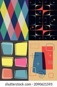 1960s Backgrounds, Patterns, Abstract Shapes and Vintage Color Combinations
