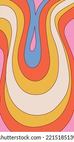 1960s liquid groovy lines backdrop. 70s vintage style. geometric retro background for stories screen. 1920-1080 poster, gift card, t-shirt, stationery