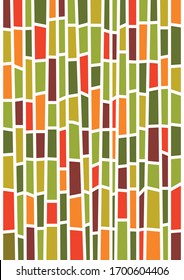 1960s Mosaic Pattern, Abstract Background Vintage Colors