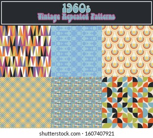 1960s Repeated Patterns Vintage Colors and Shapes