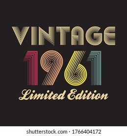 1961 vector vintage retro tshirt design