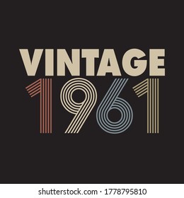 1961 vector vintage retro tshirt design