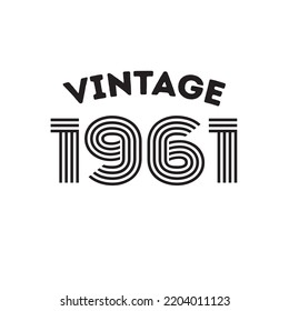 1961 vintage retro t shirt design vector