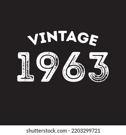 Vector de diseño de camisetas retro vintage de 1963