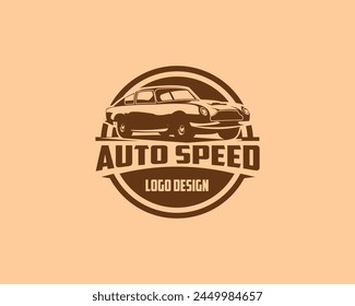 1964 Aston Martin car. vector silhouette isolated on white background seen from the side. Best for badges, emblems, icons, sticker designs, automotive industry.