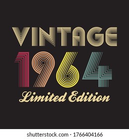 1964 vector vintage retro tshirt design