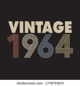 1964 vector vintage retro tshirt design