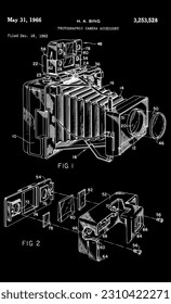 1966 vintage Camera Poster Patent