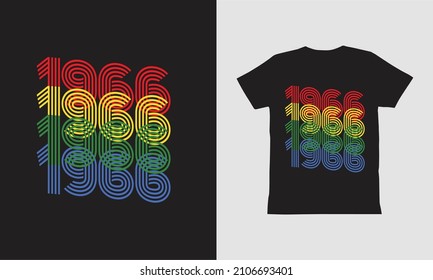 1966 Vintage T shirt Design.