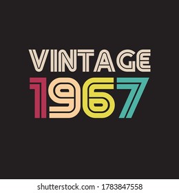1967 vintage retro t shirt design vector black background