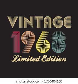 1968 vector vintage retro tshirt design