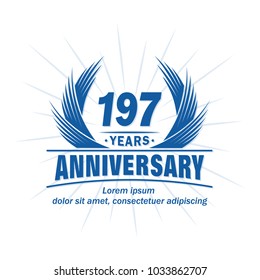 197 years vector and illustration template