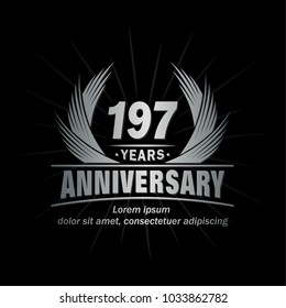 197 years vector and illustration template