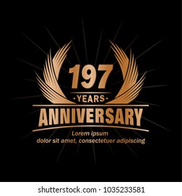 197 years vector and illustration template