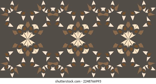 1970 abstract flower seamless pattern. Hand-Drawn Vector Illustration. Seventies Style, Groovy Background, Wallpaper.