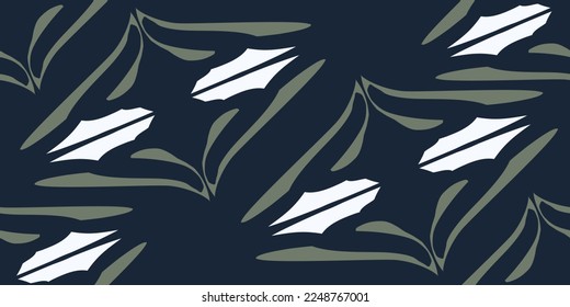 Flor abstracta moderna, hoja, patrón sin fisuras. diseñado con ideas creativas
