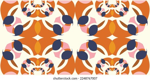 Flor abstracta moderna, hoja, patrón sin fisuras. diseñado con ideas creativas