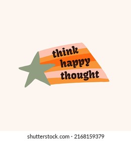 1970 colorful vector clipart illustration one the star. Great things take times. Fun hippie lettering with 1970 groovy retro element. Colorful 1970 vibe