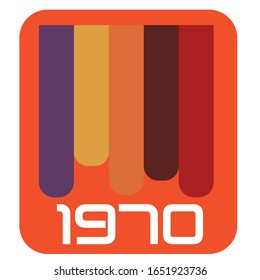 1970 Vektorillustration für Retro-Kunstwerke