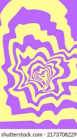 1970 Trippy and Wavy Swirl Pattern. Vintage Psychedelic. Hand-Drawn Vector Illustration. Seventies Style, Groovy Wallpaper, Print. Flat Design, Hippie Aesthetic. Y2K. 70s, 80s, 90s vibes.