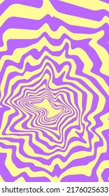 1970 Trippy and Wavy Swirl Pattern. Vintage Psychedelic. Hand-Drawn Vector Illustration. Seventies Style, Groovy Wallpaper, Print. Flat Design, Hippie Aesthetic. . 70s, 80s, 90s vibes.