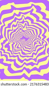 1970 Trippy and Wavy Swirl Pattern. Vintage Psychedelic. Hand-Drawn Vector Illustration. Seventies Style, Groovy Wallpaper, Print. Flat Design, Hippie Aesthetic. Y2K. 70s, 80s, 90s vibes.