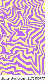 1970 Trippy and Wavy Swirl Pattern. Vintage Psychedelic. Hand-Drawn Vector Illustration. Seventies Style, Groovy Wallpaper, Print. Flat Design, Hippie Aesthetic. Y2K. 70s, 80s, 90s vibes.
