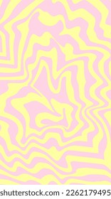 1970 Trippy and Wavy Swirl Pattern. Vintage Psychedelic. Hand-Drawn Vector Illustration. Seventies Style, Groovy Wallpaper, Print. Flat Design, Hippie Aesthetic. Y2K. 70s, 80s, 90s vibes.