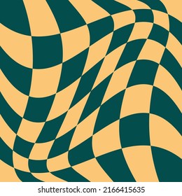 1970 Wavy Swirl Seamless Pattern in Orange and Pink Colors. Seventies Style, Groovy Background, Wallpaper, Print. Flat, Hippie Aesthetic