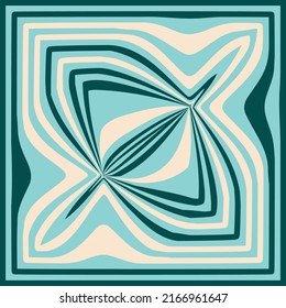 1970 Wavy Swirl Seamless Pattern in Orange and Pink Colors. Seventies Style, Groovy Background, Wallpaper, Print. Flat, Hippie Aesthetic