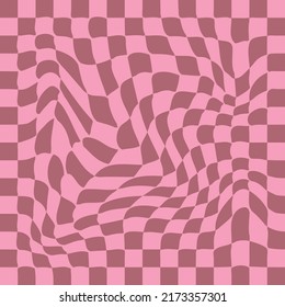 1970 Wavy Swirl Seamless Pattern in Orange and Pink Colors. Seventies Style, Groovy Background, Wallpaper, Print. Flat, Hippie Aesthetic