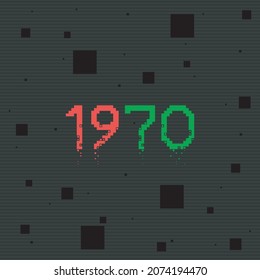 The 1970 year numeric typography text vector design. 
