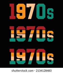 1970s 70s Style Type, Funny Birthday, Birthdate, Birthday Special shirt, Poster, Thumbnail, SVG, Vector