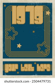1970s Backgound, Vector Template for Retro Party, Event. 70s Colors and Style 
