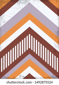 1970s Background, Vintage Color Shapes, Grunge Texture Pattern