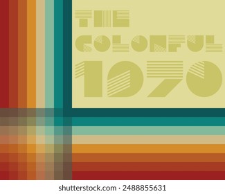 1970s Background, Vintage Poster, Cover from the Seventies. Vector Template for Retro Party, Event Posters