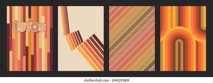 1970s Backgrounds, Geometric Patterns, Vintage Colors