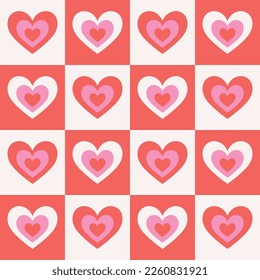 1970's groovy seamless pattern design. Vector illustration. 